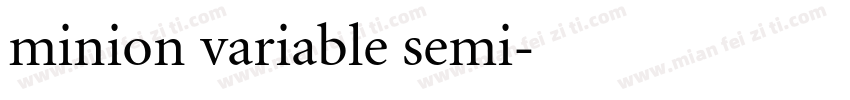 minion variable semi字体转换